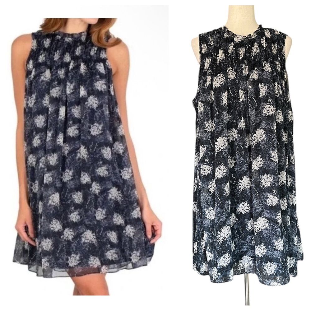 Joie Baltic Pleated Shift Mini Sleeveless Dress